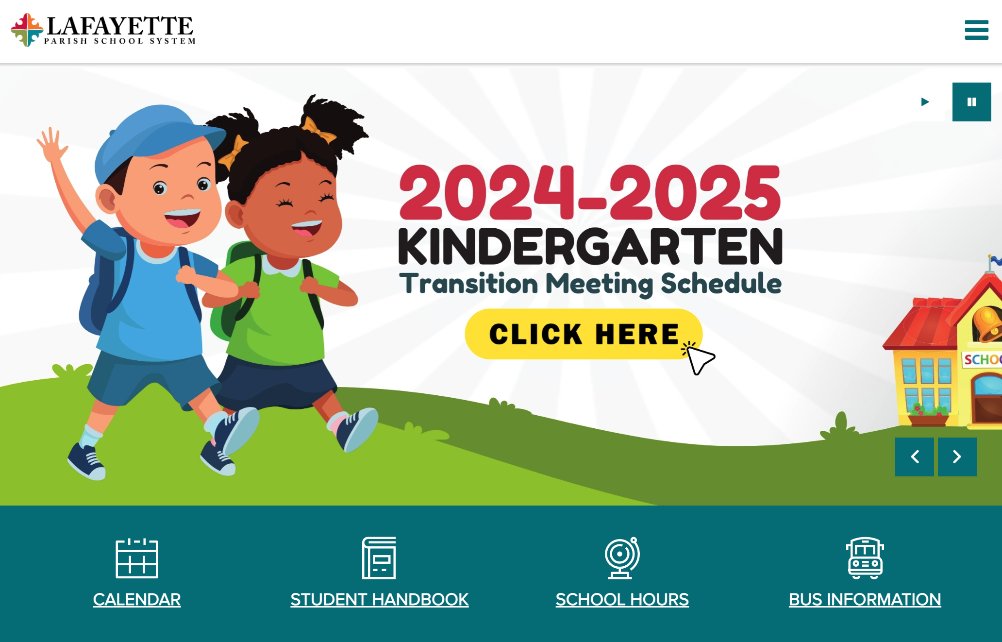 Lafayette Parish Schools homepage | SchoolNow